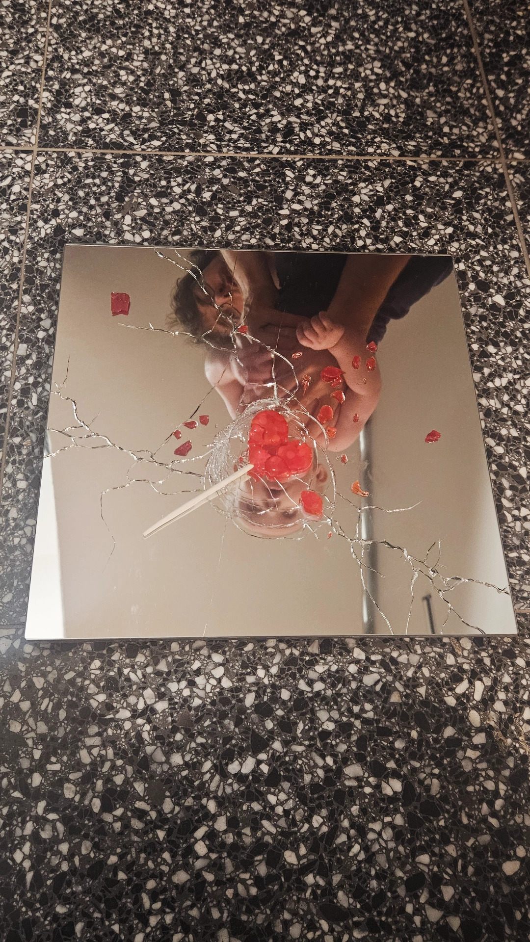 Cast glass lollipop