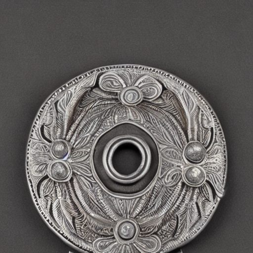 Generated floral disc brooch
